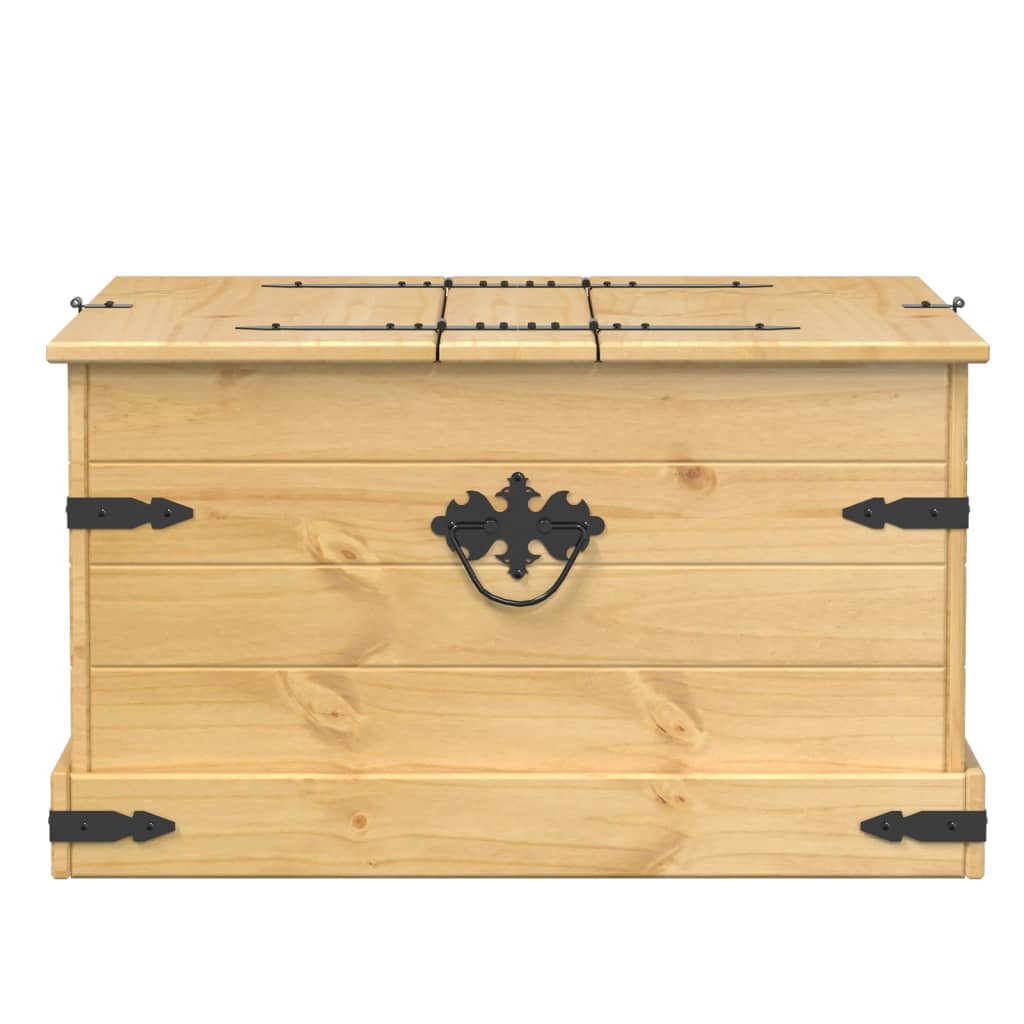 Image Boîte de rangement Corona 78x78x45 cm bois de pin massif | Xios Store SNC vidaXL Xios Store SNC