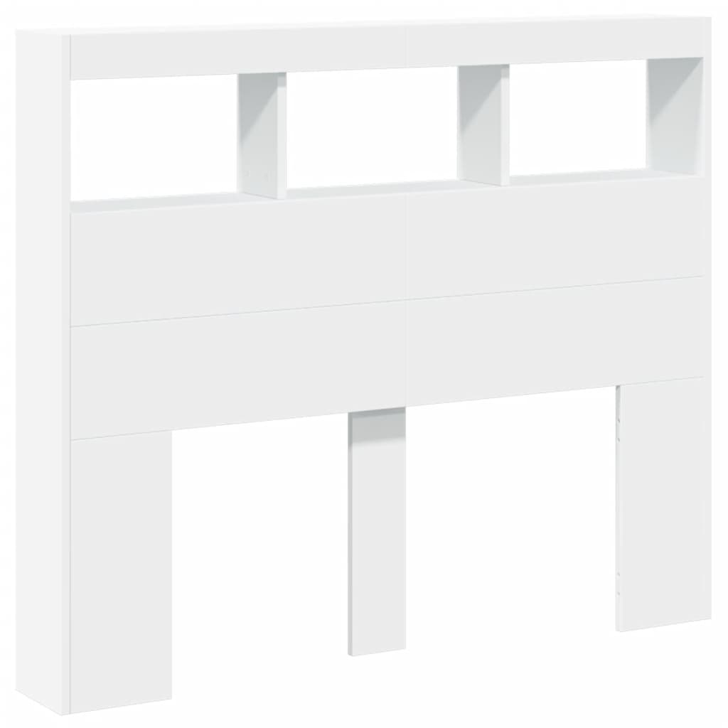 Image Armoire tête de lit avec LED blanc 120x17x102 cm | Xios Store SNC vidaXL Xios Store SNC