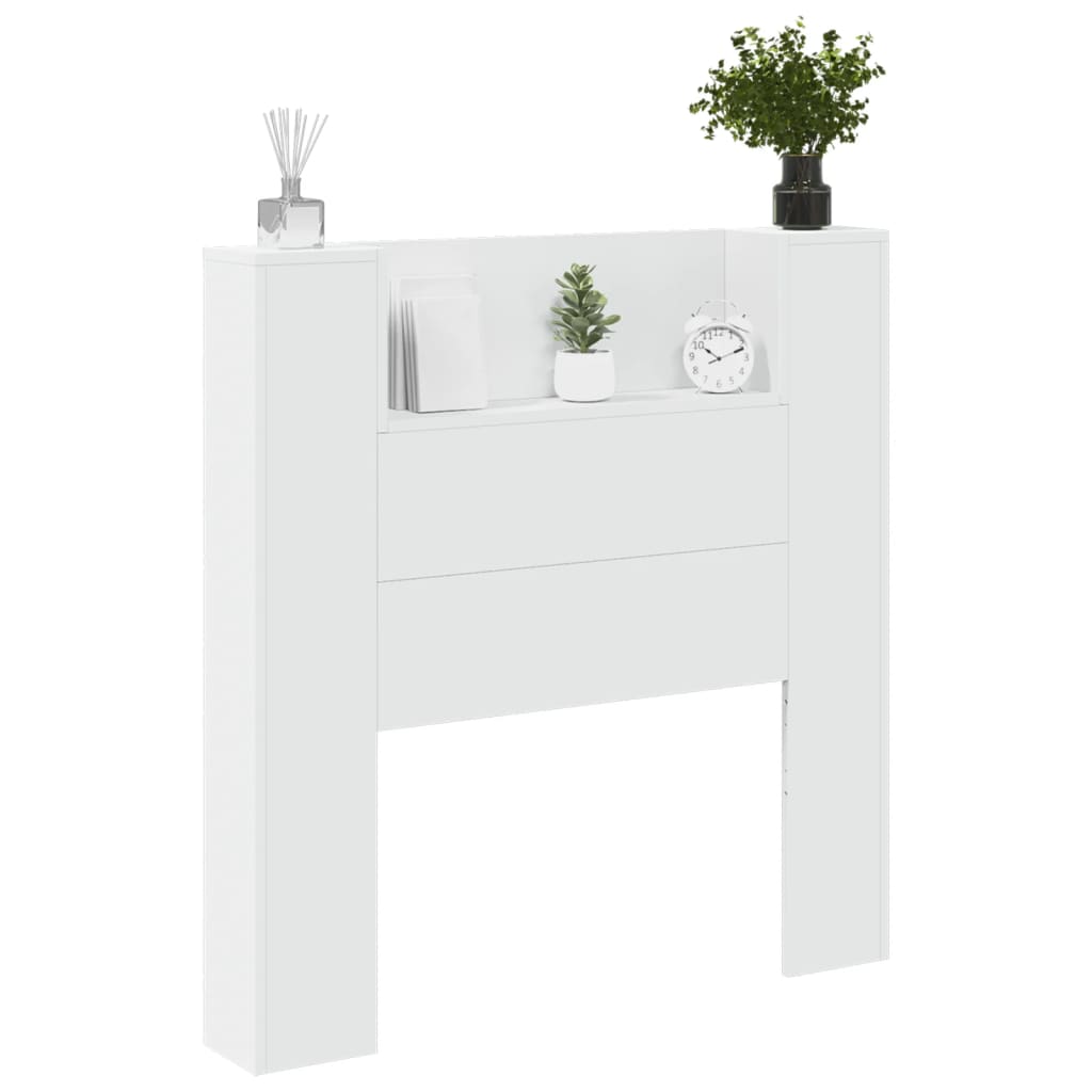 Image Armoire tête de lit avec LED blanc 100x16,5x103,5 cm | Xios Store SNC vidaXL Xios Store SNC