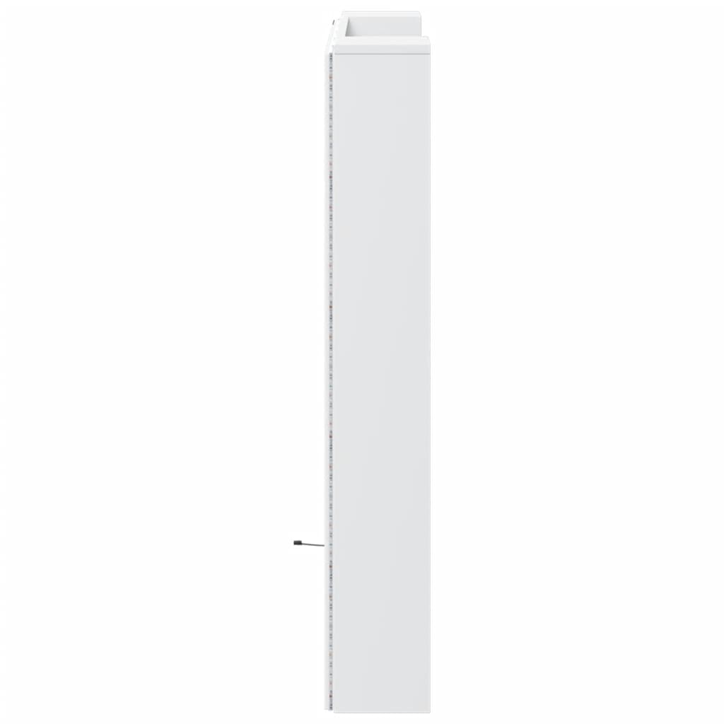 Image Armoire tête de lit avec LED blanc 100x16,5x103,5 cm | Xios Store SNC vidaXL Xios Store SNC