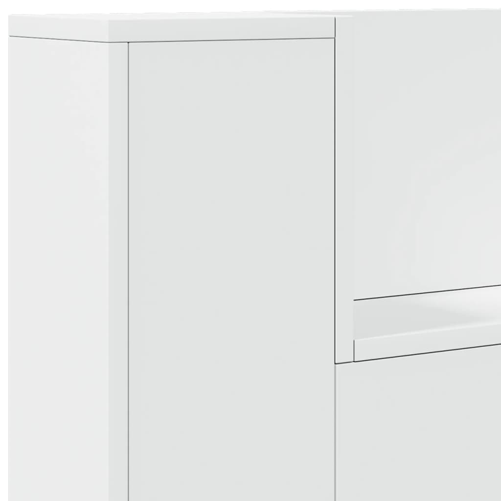 Image Armoire tête de lit avec LED blanc 100x16,5x103,5 cm | Xios Store SNC vidaXL Xios Store SNC