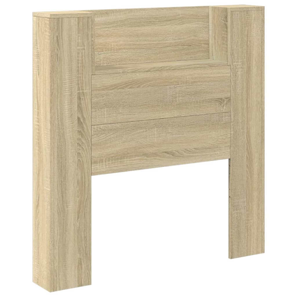 Image Armoire tête de lit avec LED chêne sonoma 100x16,5x103,5 cm | Xios Store SNC vidaXL Xios Store SNC