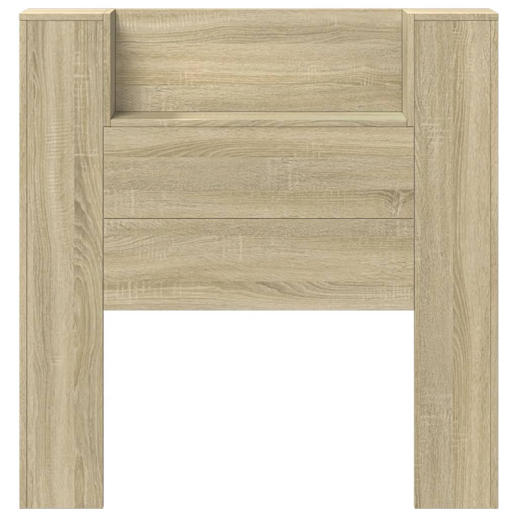 Image Armoire tête de lit avec LED chêne sonoma 100x16,5x103,5 cm | Xios Store SNC vidaXL Xios Store SNC