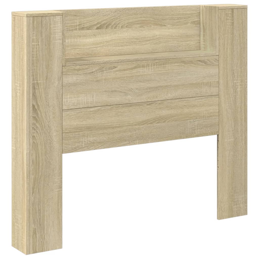 Image Armoire tête de lit avec LED chêne sonoma 120x16,5x103,5 cm | Xios Store SNC vidaXL Xios Store SNC