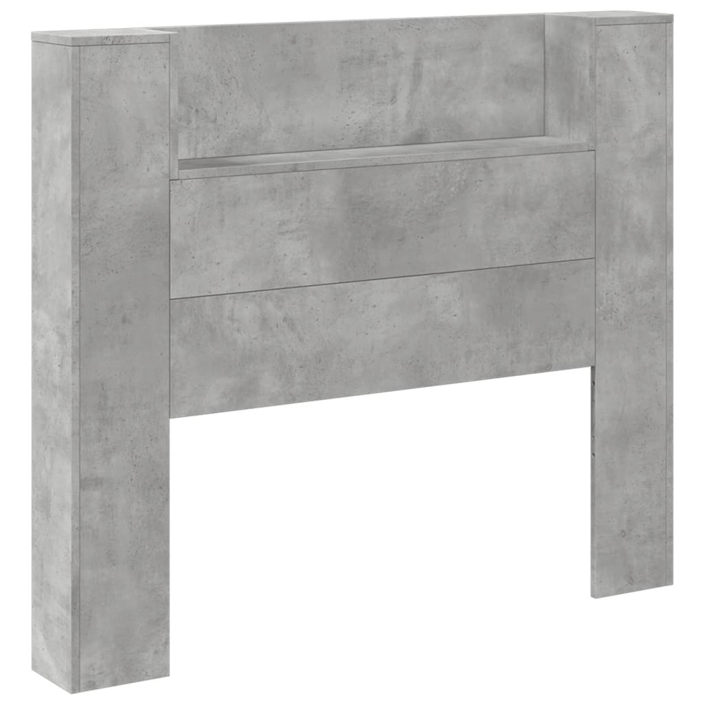 Image Armoire tête de lit avec LED gris béton 120x16,5x103,5 cm | Xios Store SNC vidaXL Xios Store SNC