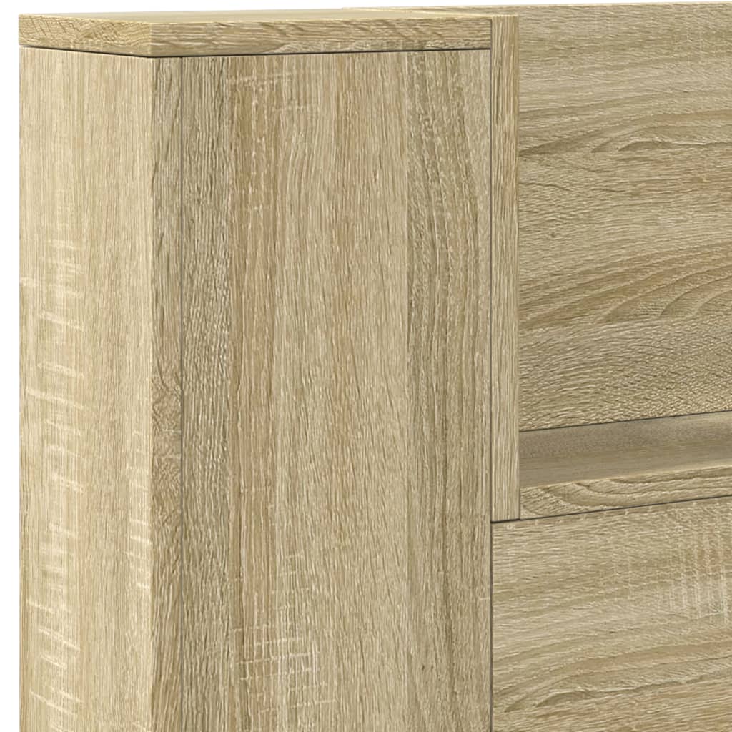 Image Armoire tête de lit avec LED chêne sonoma 220x16,5x103,5 cm | Xios Store SNC vidaXL Xios Store SNC