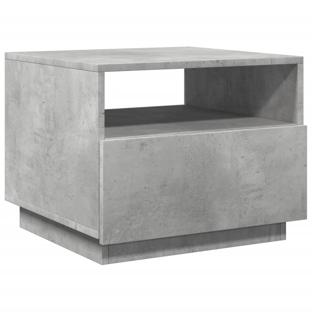 Table basse avec lumières LED gris béton 50x49x40 cm Tables basses vidaXL   