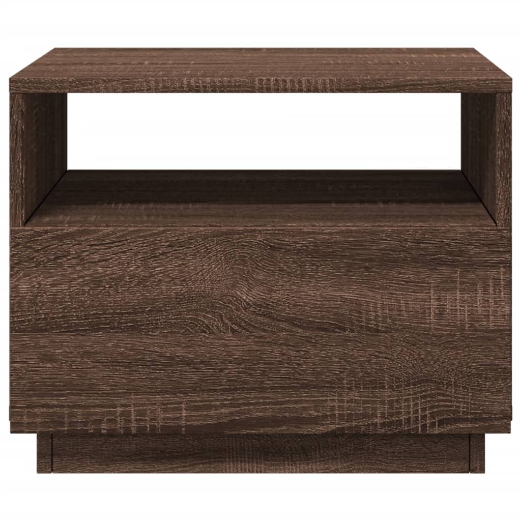 Table basse avec lumières LED chêne marron 50x49x40 cm Tables basses vidaXL   