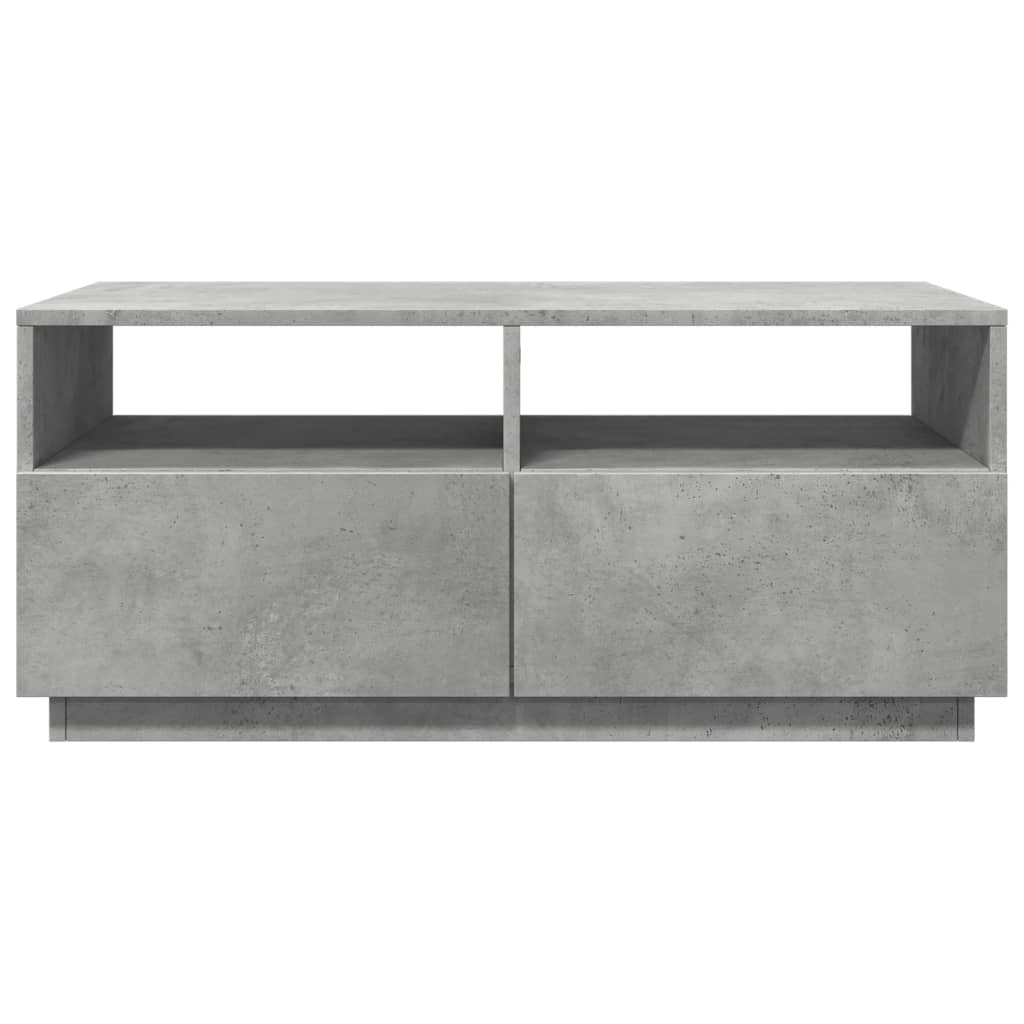 Table basse avec lumières LED gris béton 90x49x40 cm Tables basses vidaXL   