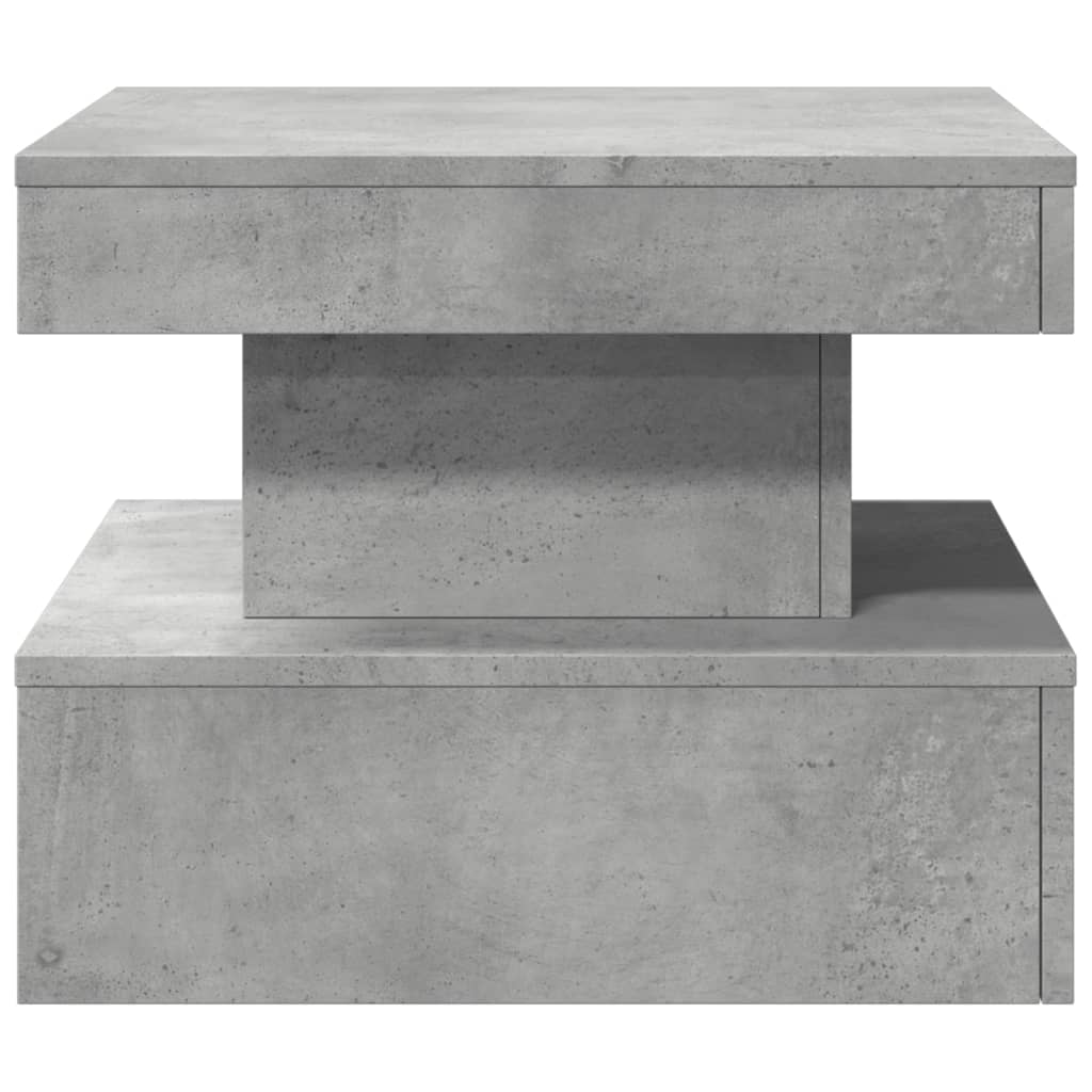 Table basse avec lumières LED gris béton 50x50x40 cm Tables basses vidaXL   