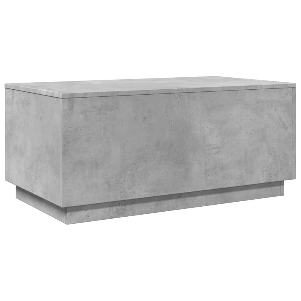 Table basse avec lumières LED gris béton 90x50x40 cm Tables basses vidaXL   