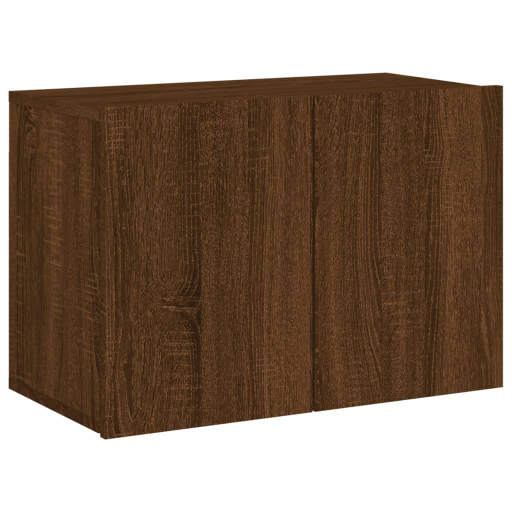 Unités murales TV 6 pcs chêne marron bois d'ingénierie Meubles TV vidaXL   