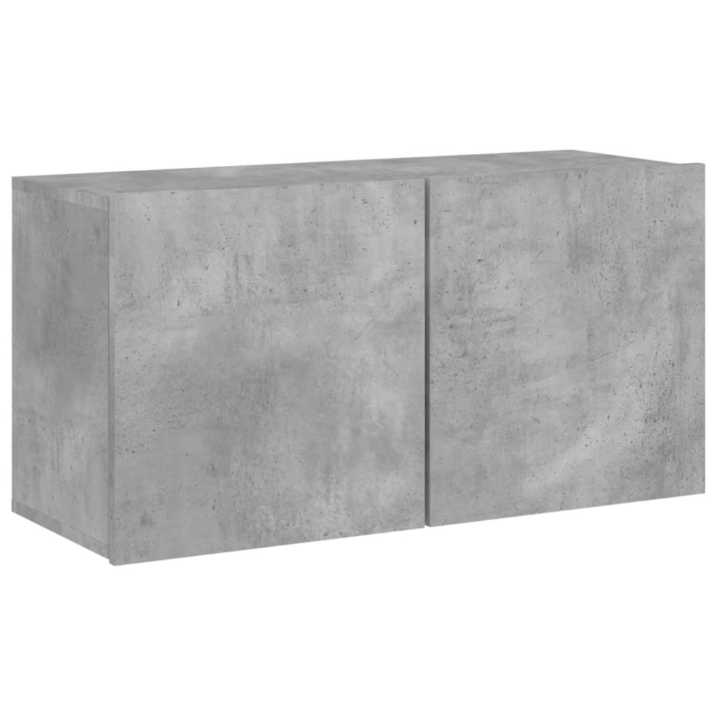 Unités murales TV 6 pcs gris béton bois d'ingénierie Meubles TV vidaXL