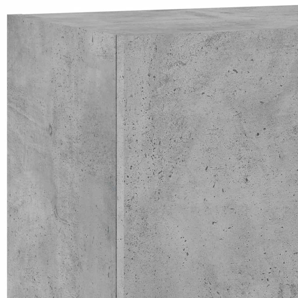 Unités murales TV 6 pcs gris béton bois d'ingénierie Meubles TV vidaXL