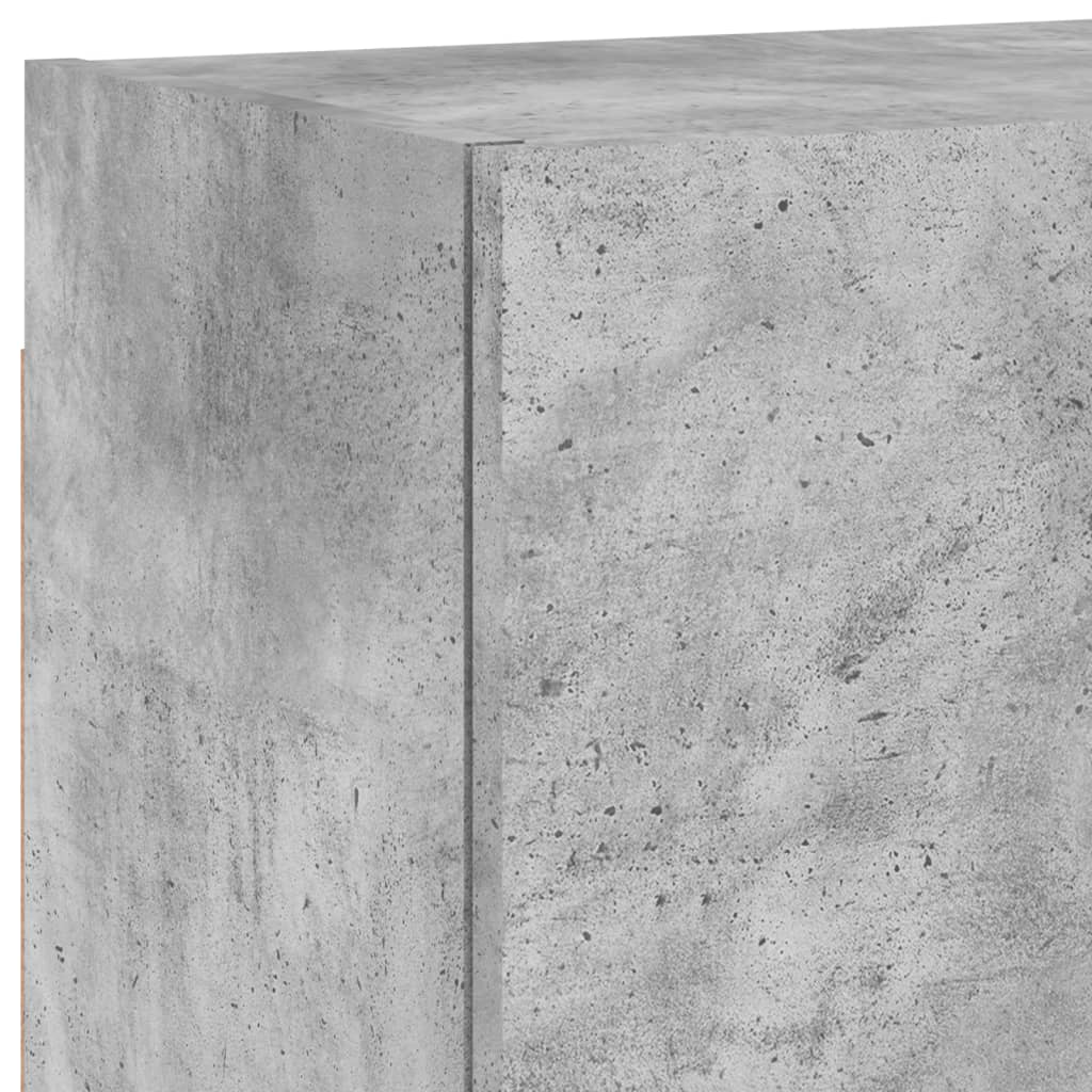 Unités murales TV 6 pcs gris béton bois d'ingénierie Meubles TV vidaXL