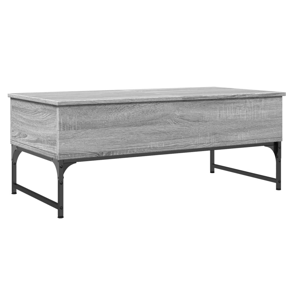 Table basse sonoma gris 100x50x40 cm bois d'ingénierie et métal Tables basses vidaXL   