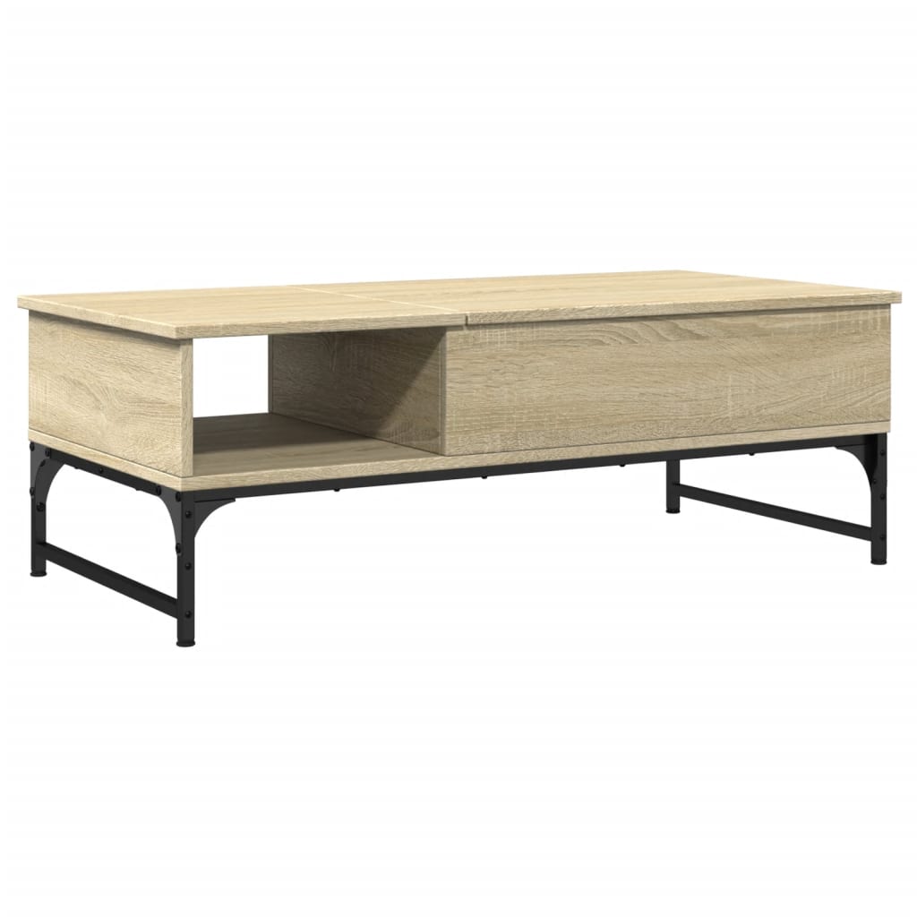 Table basse chêne sonoma 100x50x35cm bois d'ingénierie et métal Tables basses vidaXL   