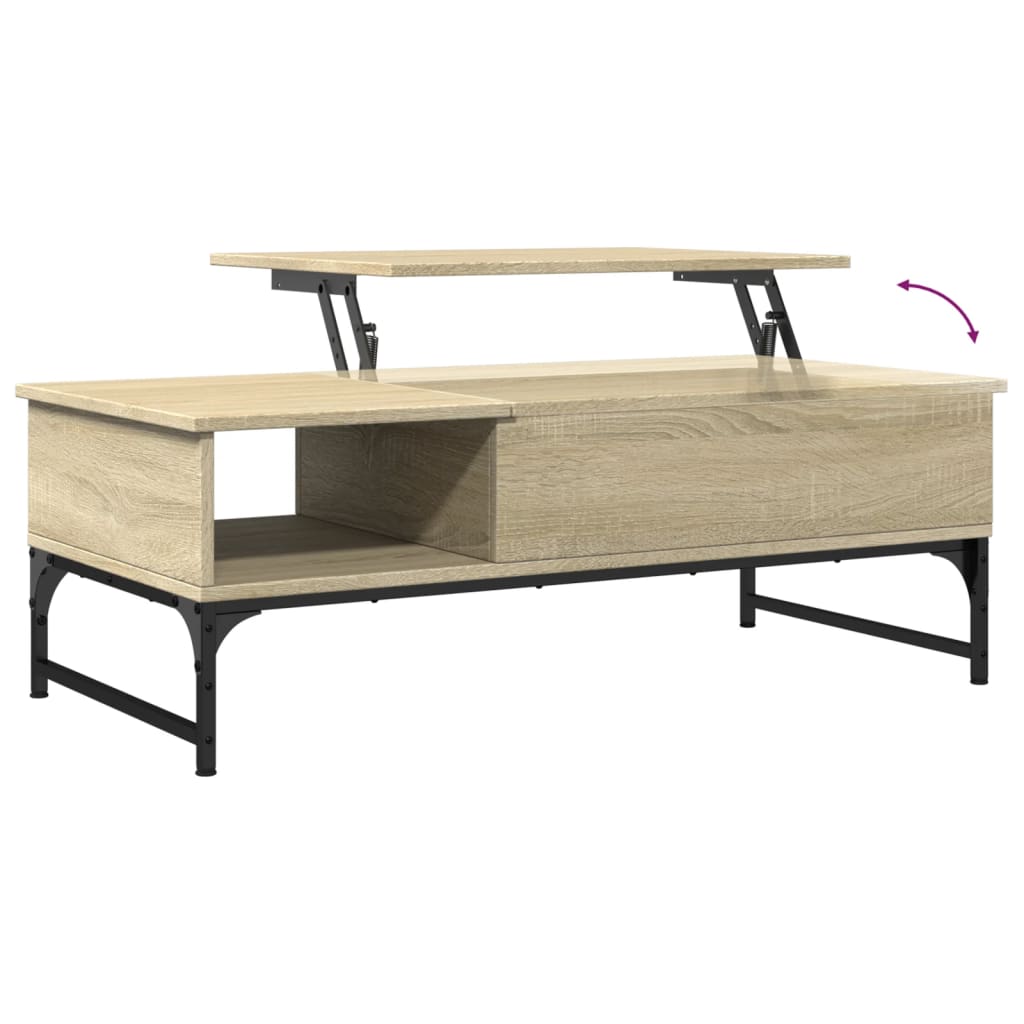 Table basse chêne sonoma 100x50x35cm bois d'ingénierie et métal Tables basses vidaXL   