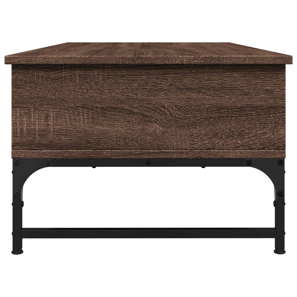 Table basse chêne marron 100x50x35cm bois d'ingénierie et métal Tables basses vidaXL   