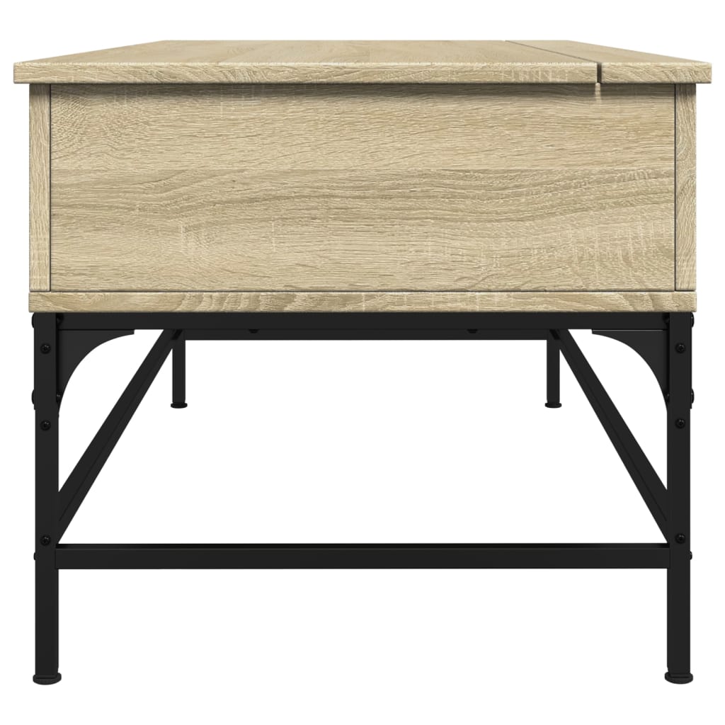 Table basse chêne sonoma 100x50x45cm bois d'ingénierie et métal Tables basses vidaXL   