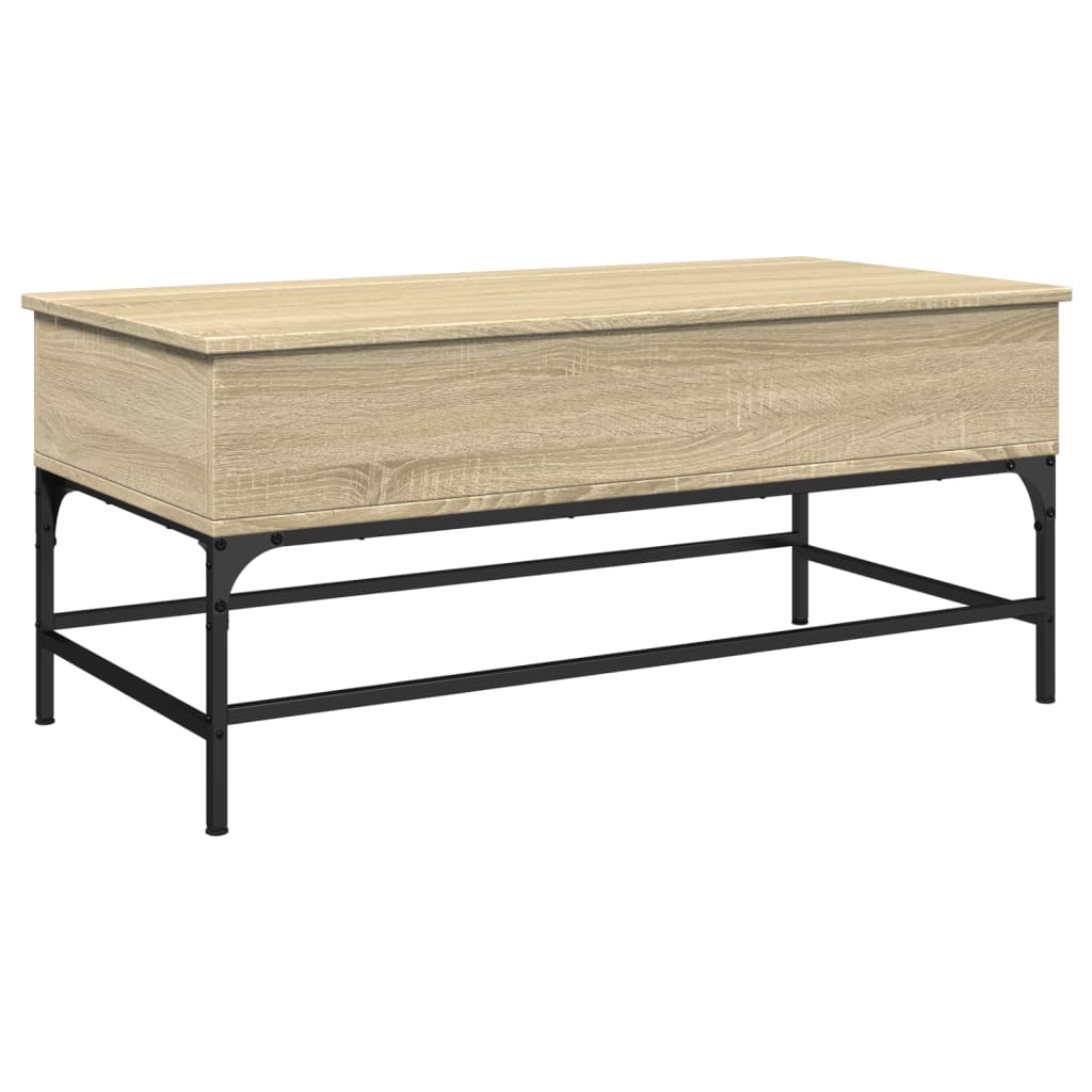 Table basse chêne sonoma 100x50x45cm bois d'ingénierie et métal Tables basses vidaXL   