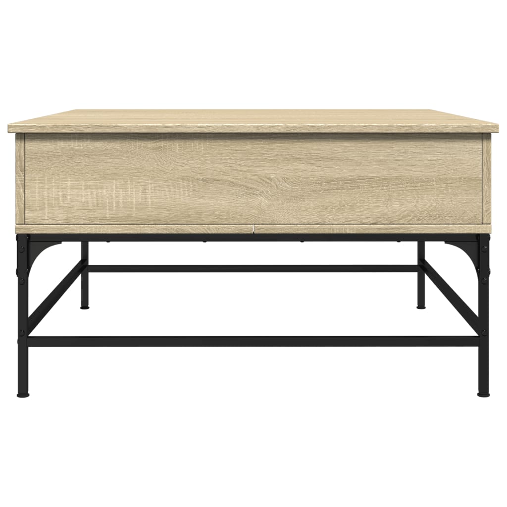 Table basse chêne sonoma 80x80x45 cm bois d'ingénierie et métal Tables basses vidaXL   