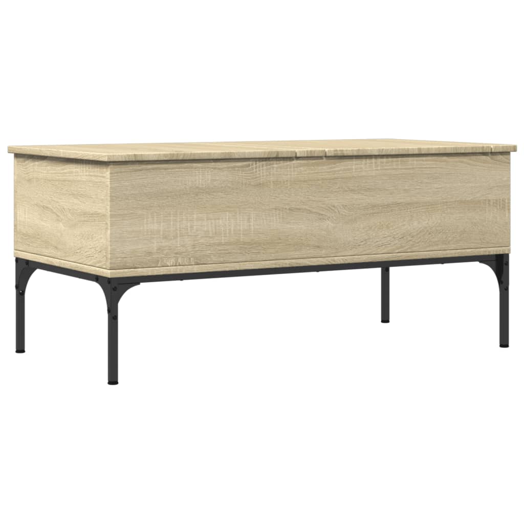 Table basse chêne sonoma 100x50x45cm bois d'ingénierie et métal Tables basses vidaXL   