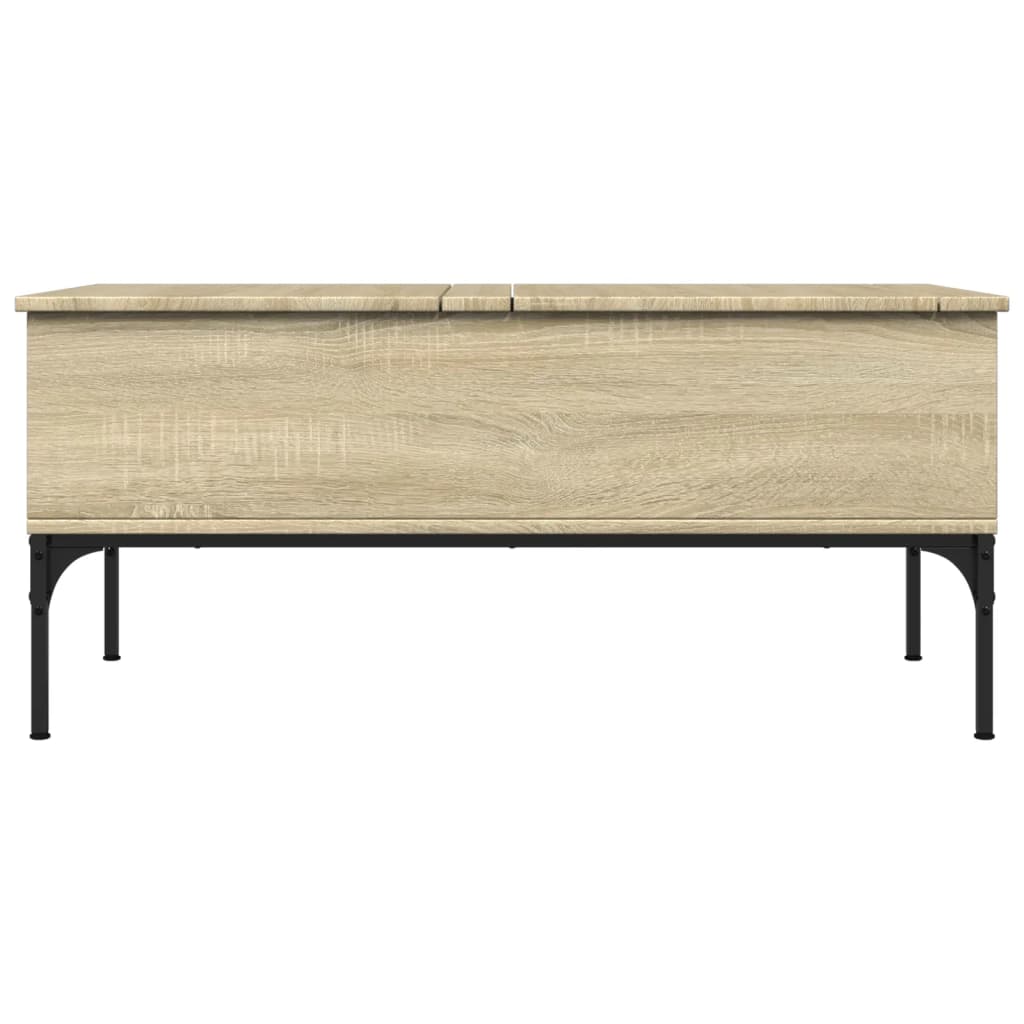 Table basse chêne sonoma 100x50x45cm bois d'ingénierie et métal Tables basses vidaXL   