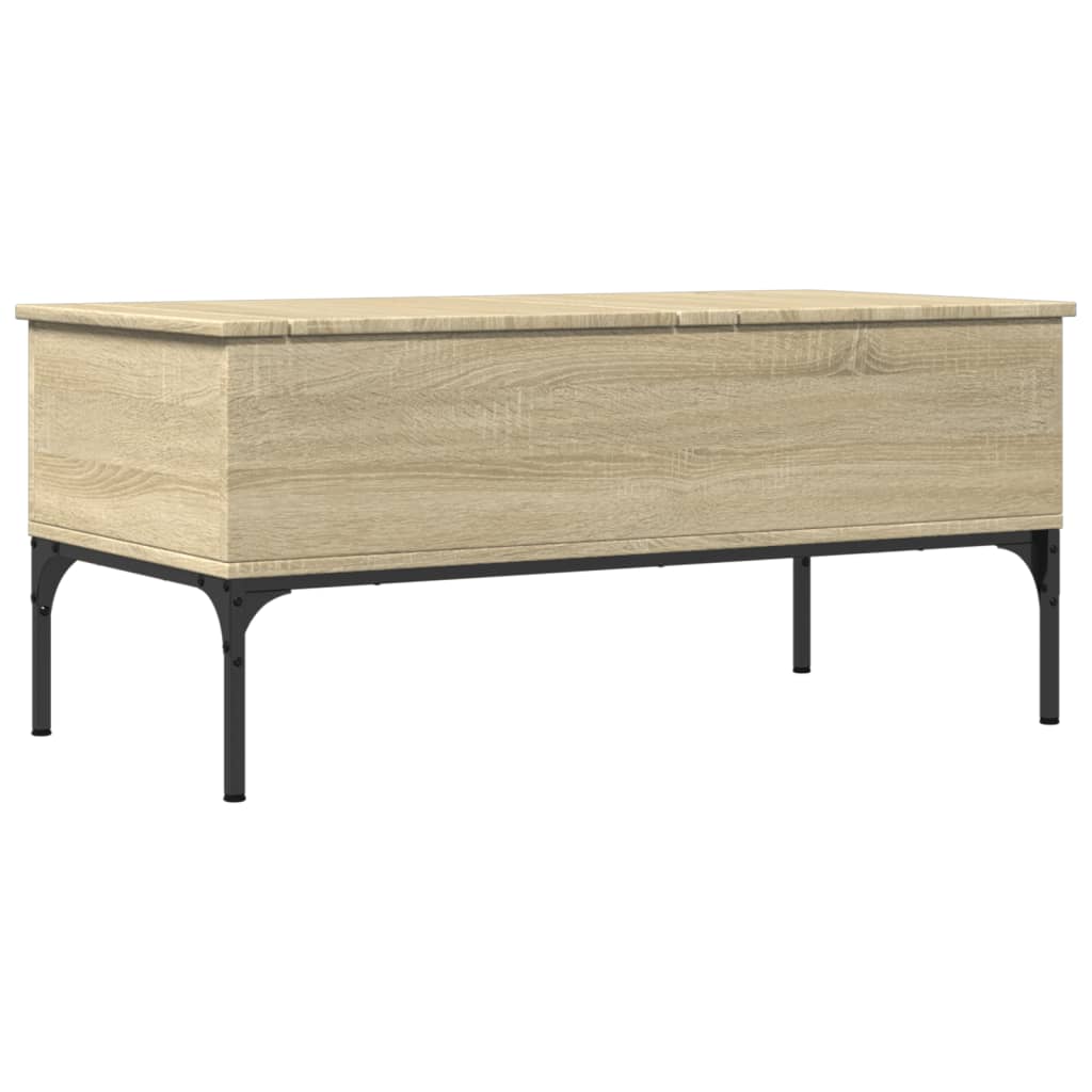 Table basse chêne sonoma 100x50x45cm bois d'ingénierie et métal Tables basses vidaXL   