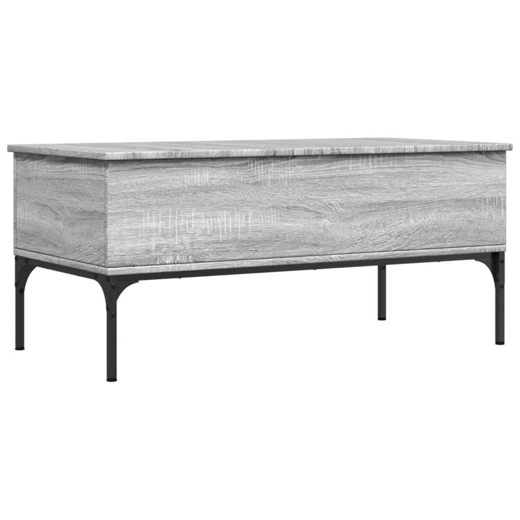 Table basse sonoma gris 100x50x45 cm bois d'ingénierie et métal Tables basses vidaXL   