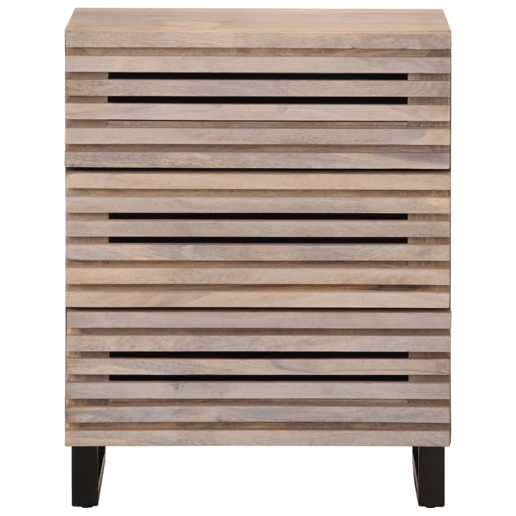 Image Buffet blanc 60x34x75 cm bois massif de manguier | Xios Store SNC vidaXL Xios Store SNC