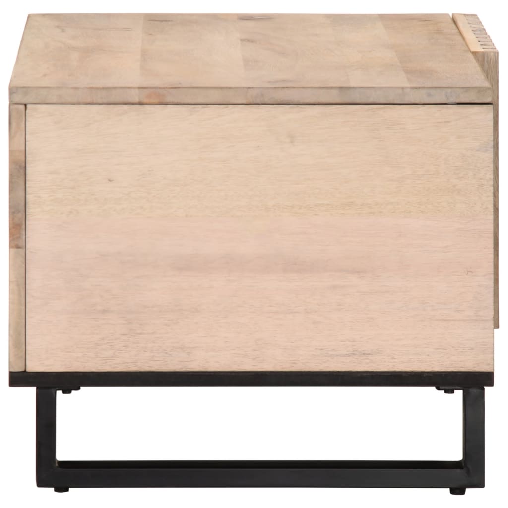 Table basse blanc 80x51x40 cm bois de manguier massif Tables basses vidaXL   