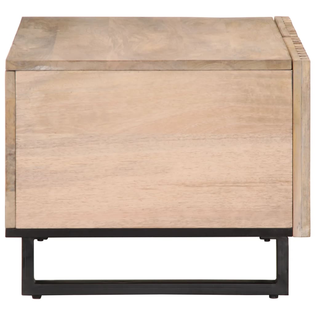 Table basse blanc 80x51x40 cm bois de manguier massif Tables basses vidaXL   