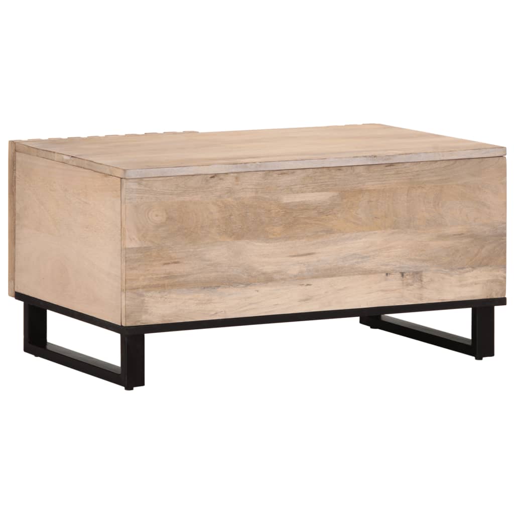 Table basse blanc 80x51x40 cm bois de manguier massif Tables basses vidaXL   