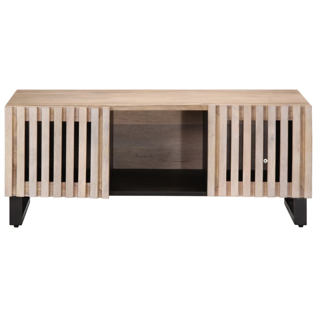 Table basse blanc 100x55x40 cm bois de manguier massif Tables basses vidaXL   