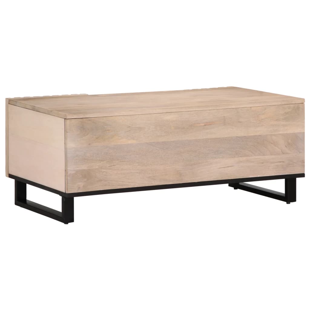 Table basse blanc 100x55x40 cm bois de manguier massif Tables basses vidaXL   