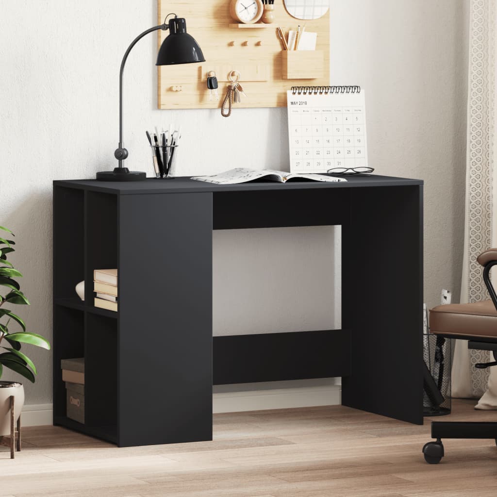 Bureau noir 102x50x75 cm bois d'ingénierie Bureaux vidaXL   