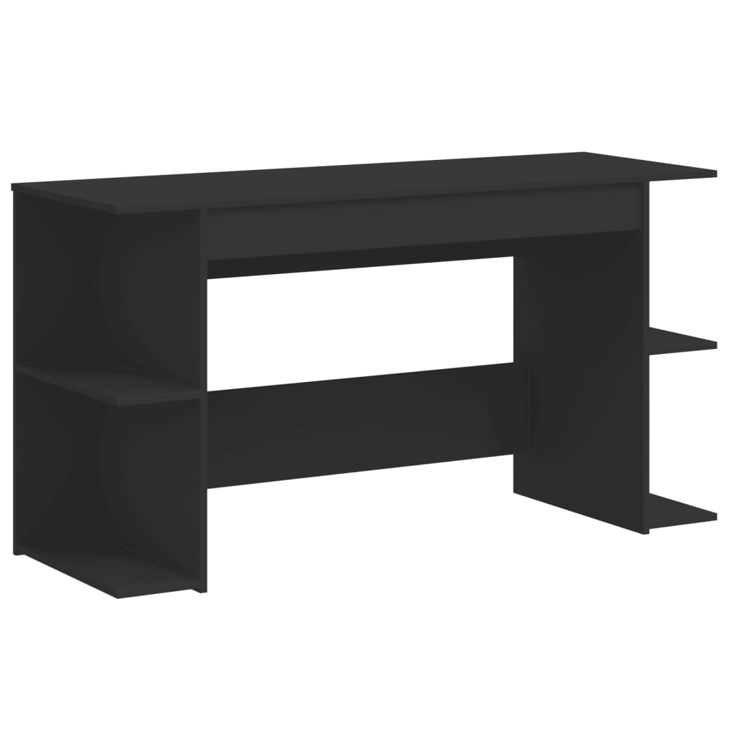 Bureau noir 140x50x75 cm bois d'ingénierie - Xios Store SNC