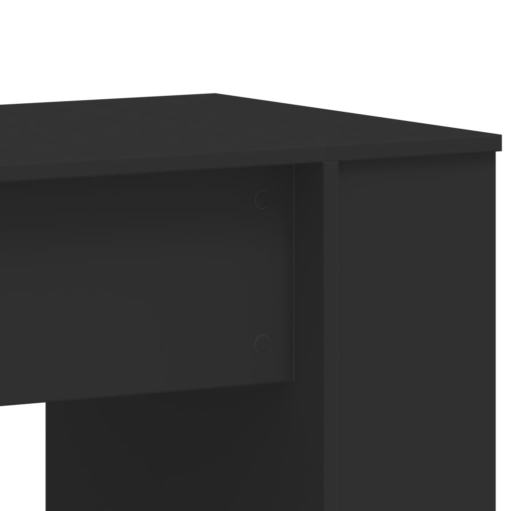 Bureau noir 140x50x75 cm bois d'ingénierie - Xios Store SNC