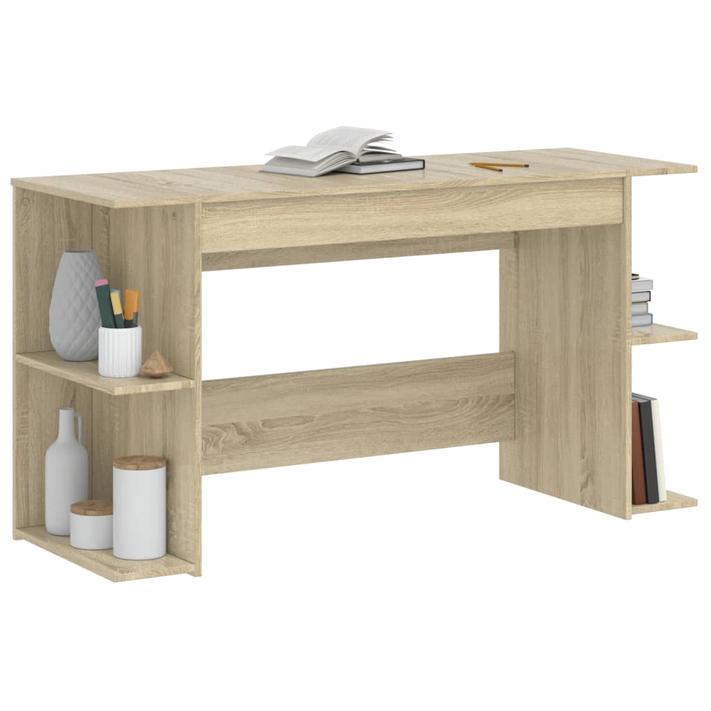 Bureau chêne sonoma 140x50x75 cm bois d'ingénierie Bureaux vidaXL   