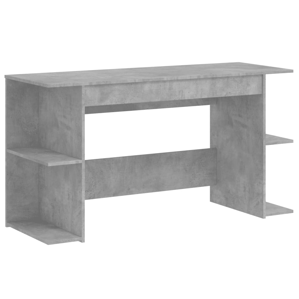 Bureau gris béton 140x50x75 cm bois d'ingénierie Bureaux vidaXL   