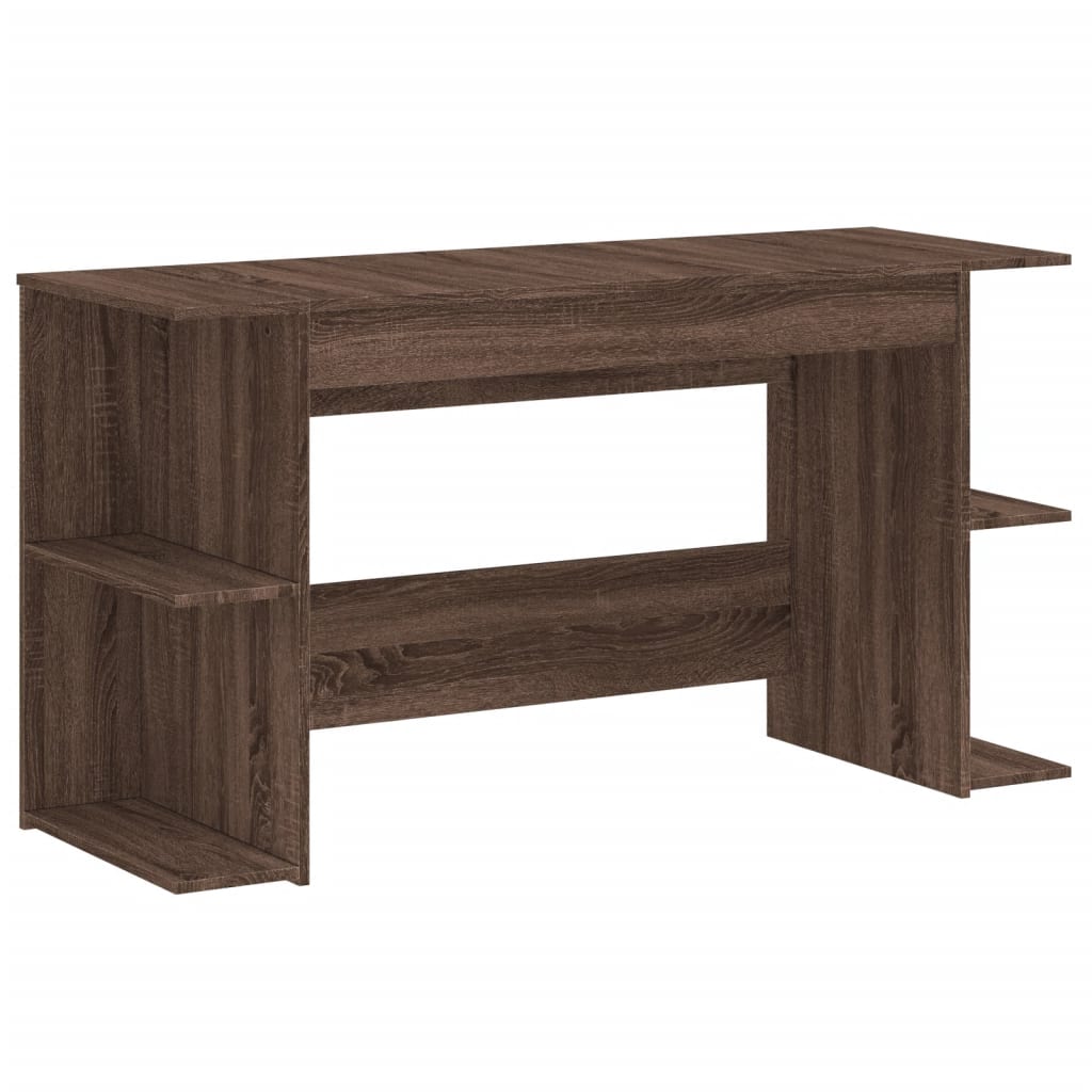 Bureau chêne marron 140x50x75 cm bois d'ingénierie Bureaux vidaXL   