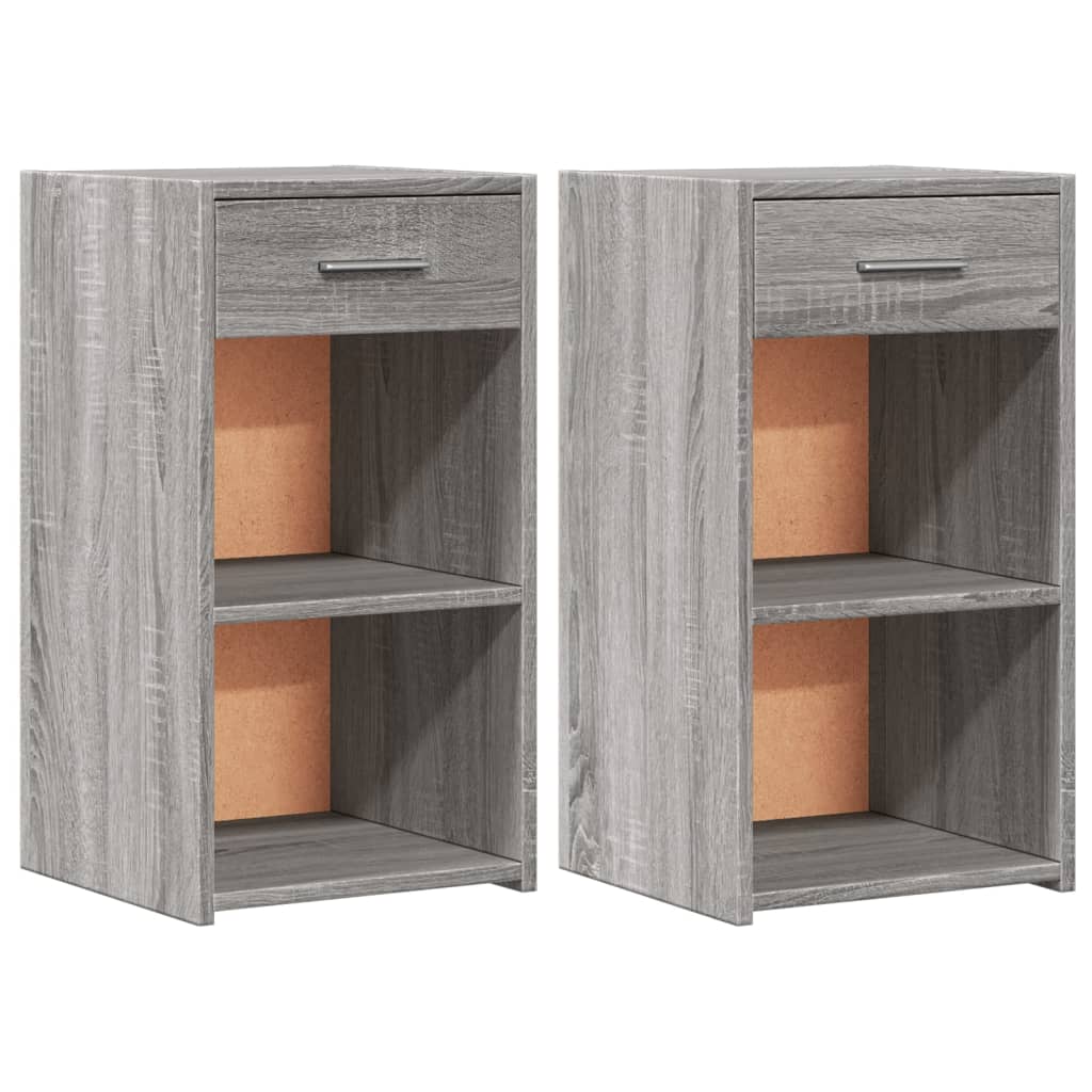 Tables de chevet 2 pcs sonoma gris 35x34x65cm bois d'ingénierie Tables de chevet vidaXL   