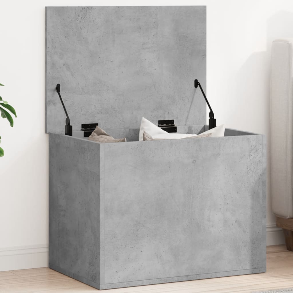 Boîte de rangement gris béton 60x42x46 cm bois d'ingénierie Coffres de rangement vidaXL