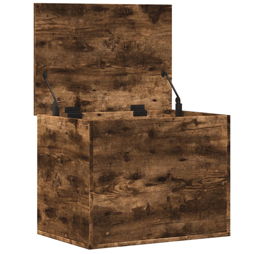 Boîte de rangement chêne fumé 60x42x46 cm bois d'ingénierie Coffres de rangement vidaXL