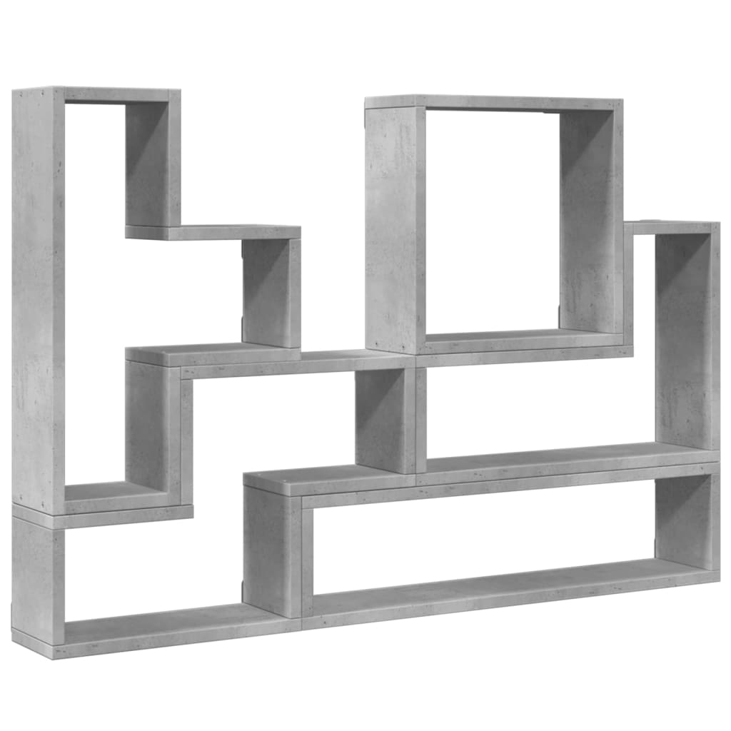 Étagère murale gris béton 96x12x64 cm bois d'ingénierie - Xios Store SNC