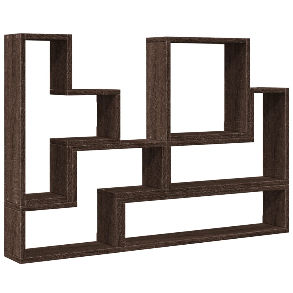 Étagère murale chêne marron 96x12x64 cm bois d'ingénierie - Xios Store SNC