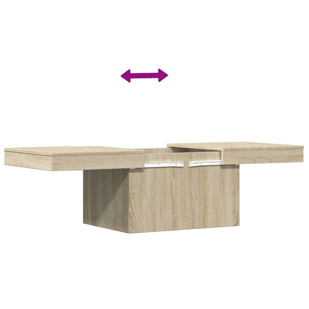 Table basse chêne sonoma 100x55x40 cm bois d'ingénierie Tables basses vidaXL   