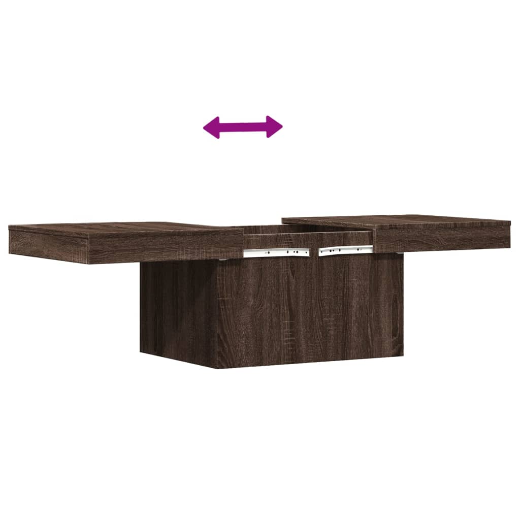 Table basse chêne marron 100x55x40 cm bois d'ingénierie Tables basses vidaXL   