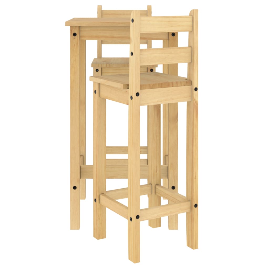 Ensemble de bar 3 pcs Bois de pin massif Meubles de salle à manger vidaXL   